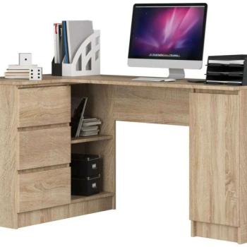 Sarok íróasztal - Akord Furniture - 155 cm - sonoma tölgy (bal) kép