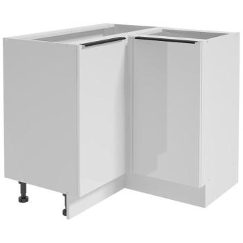 Sarok konyhaszekrény Basti B90 90x84x90 2D0S 8NN fehér kép