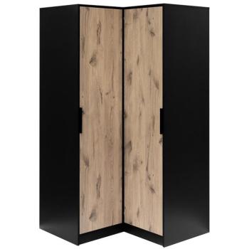 Sarokszekrénytest Duarte fekete / tölgy Viking kép