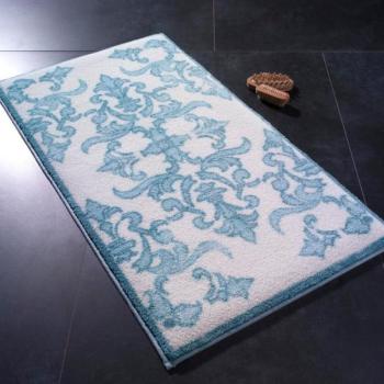 Shabby Damask (80 x 140) Fürdőszoba szőnyeg Fehér kék kép