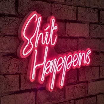 Shit Happens - Pink Dekoratív műanyag LED világítás 45x2x29 Rózsaszín kép