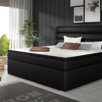 Softy 140x200 boxspring ágy matraccal fekete kép