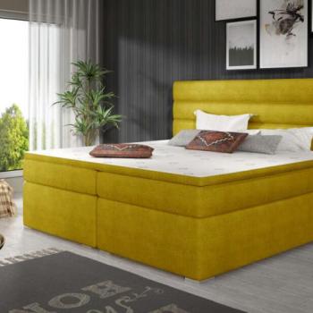 Softy 140x200 boxspring ágy matraccal sárga kép