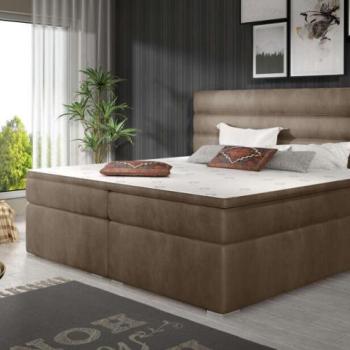 Softy 160x200 boxspring ágy matraccal világos barna kép