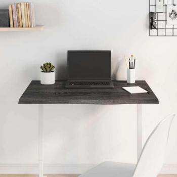 Sötétszürke kezelt tömör tölgyfa asztallap 80x60x2 cm kép