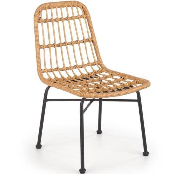 Szék K401 Rattan/Szövet/Fém Natural/fekete kép