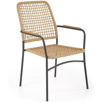 Szék K457 Rattan/Fém Natural/fekete kép