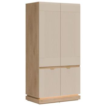 Szekrény 2d Milton Ml08 tölgy Crem Torro Kremona kép