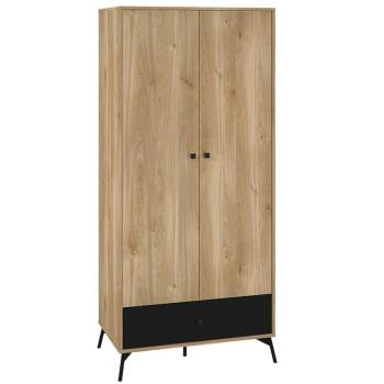 Szekrény Agis 01 honey castello oak/black mat kép