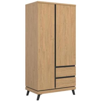 Szekrény Ate At11 Tölgy/Fekete kép