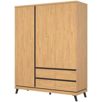 Szekrény Ate At13 Tölgy/Fekete kép