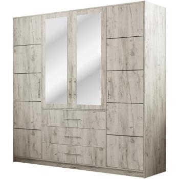 Szekrény Bali D4 tölgy wellington/tükör kép
