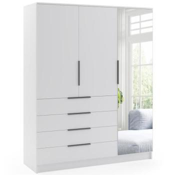 Szekrény Bogota 150 fehér+fogantyú fekete kép