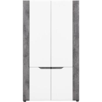 Szekrény Brando 2d B07 Fehér/Beton kép