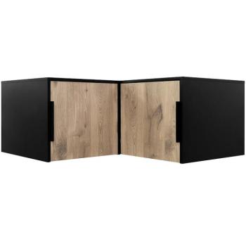 Szekrény Do Sarokszekrények Duarte fekete / tölgy Viking kép