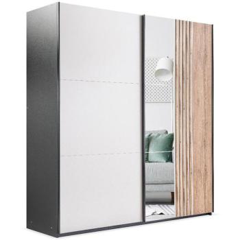 Szekrény Evora 203 Kasmír / Fekete / Tölgy Wotan kép