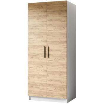 Szekrény Gold 2d Fehér/Tölgy Craft Aranysárga kép