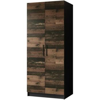 Szekrény Gold 2d Fekete/Old Style kép