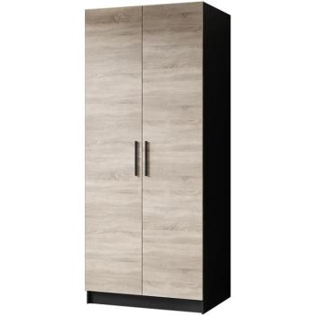 Szekrény Gold 2d Fekete/Tölgy Sonoma kép