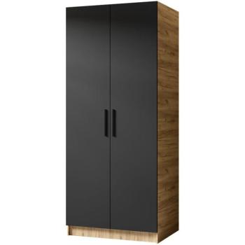 Szekrény Gold 2d Tölgy Craft Aranysárga/Fekete kép