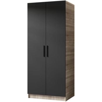 Szekrény Gold 2d Tölgy Sonoma/Fekete kép