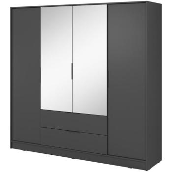 Szekrény Kelly 4D tükörrel grafit kép