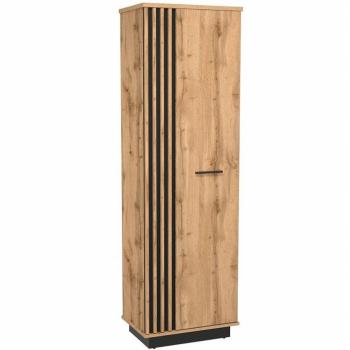 Szekrény La28 Lamelo tölgy Wotan/Fekete Mat kép