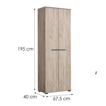 Szekrény Lorca Szürke Tölgy/Szürke 11008354 kép