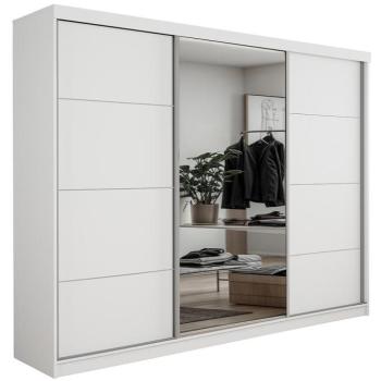 Szekrény Palermo 250 fehér + tükör kép