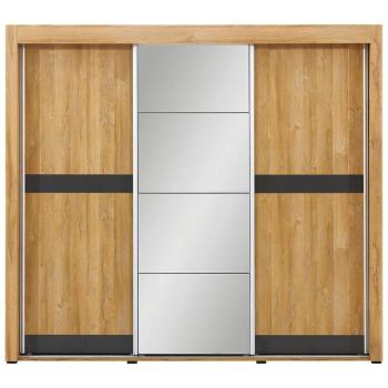 Szekrény Przesuwna York Y-9 Tölgy/Grafit kép