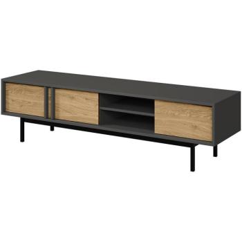 Szekrény RTV 160 Alsy 9 Olajozott tölgy/Antracit kép