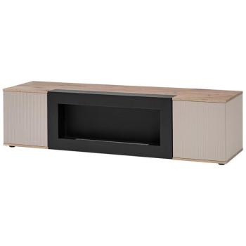 Szekrény RTV Catalina Tölgy/Kasmír/Bio kandalló kép