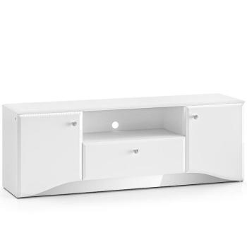 Szekrény RTV Glamour 03 Fényes fehér kép