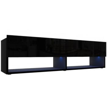 Szekrény RTV Izumi 140 BL fekete mat/fényes kép