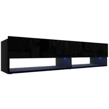 Szekrény RTV Izumi 175 BL fekete mat/fényes kép