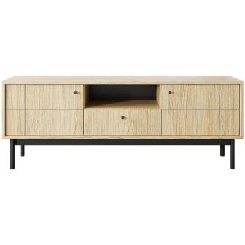 Szekrény RTV Japandi RTV154 tölgy linea kép