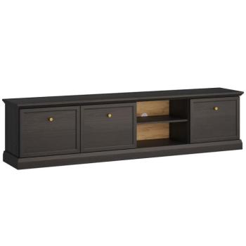 Szekrény RTV Lucca 3D fekete grafit kép