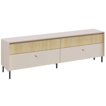 Szekrény RTV Malta MA9 2S bézs/tölgy kép