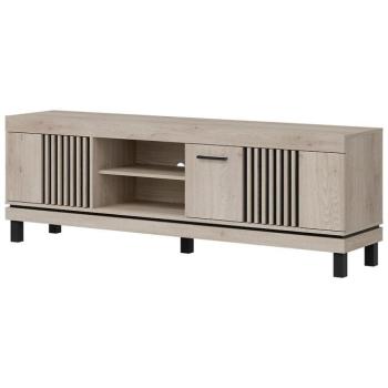 Szekrény RTV Mati Mi02 Tölgy Crem/Fekete kép