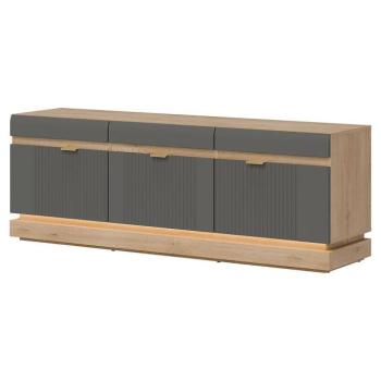 Szekrény RTV Milton Ml01 Tölgy Crem Torro Szürke kép