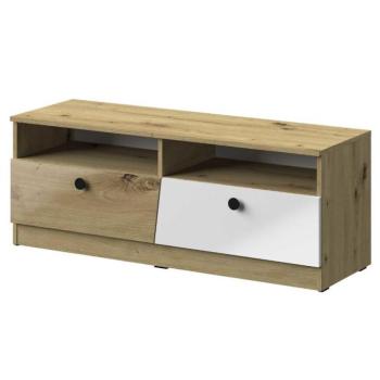 Szekrény RTV  Nero 08  dve zásuvky  – Fekete fényes kép