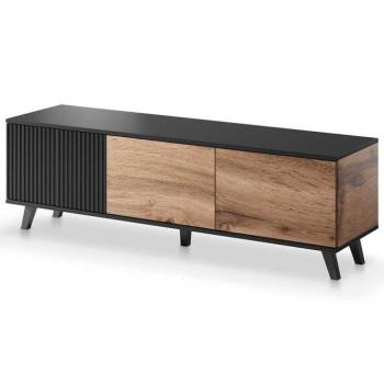 Szekrény RTV Random  wotan/fekete kép