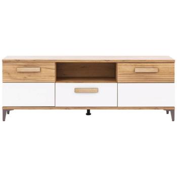 Szekrény RTV Snobi Sb01 Tölgy Craft/Alpesi fehér kép