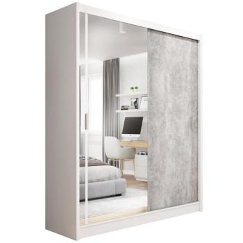 Szekrény Stone 203 fehér/beton kép