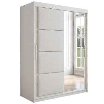 Szekrény Tapi 150 Fehér/Fehér eko bőr kép