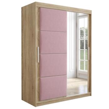 Szekrény Tapi 150 tölgy Sonoma/Rózsaszín kép