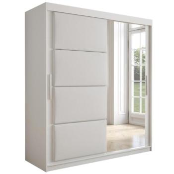 Szekrény Tapi 180 Fehér/Fehér eko bőr kép