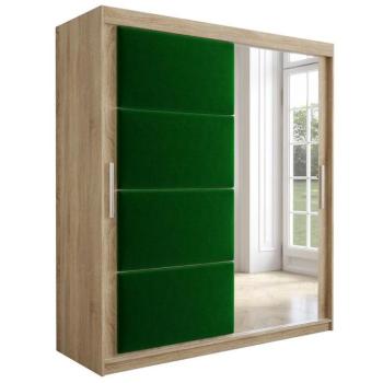 Szekrény Tapi 180 tölgy Sonoma/zöld kép