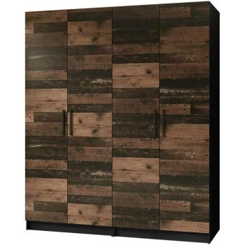 Szekrény X2 Gold 2d Fekete/Old Style kép