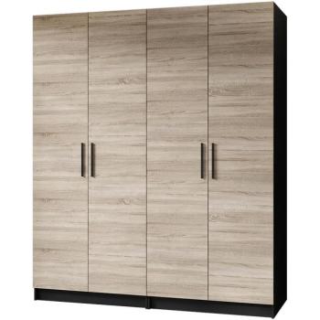 Szekrény X2 Gold 2d Fekete/Tölgy Sonoma kép